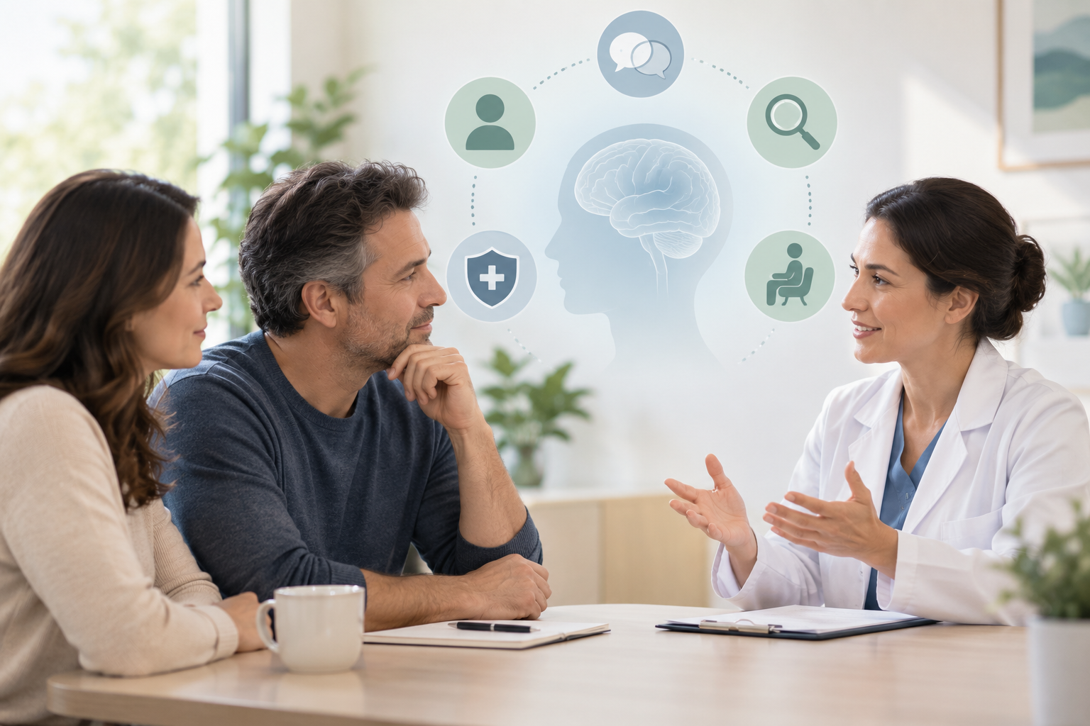 Editorial illustration for Questions to Ask During a TMS Consultation: A Patient and Caregiver Guide